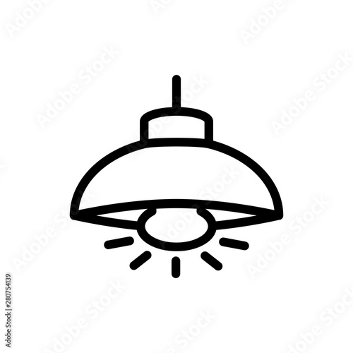 hanging lamp icon vector trendy flat design