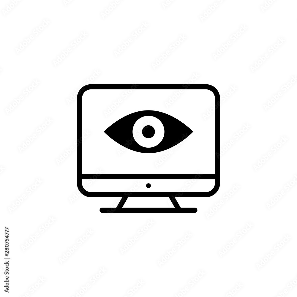 Monitor outline icon illustration isolated vector sign symbol Monitor outline icon illustration isolated vector sign symbol