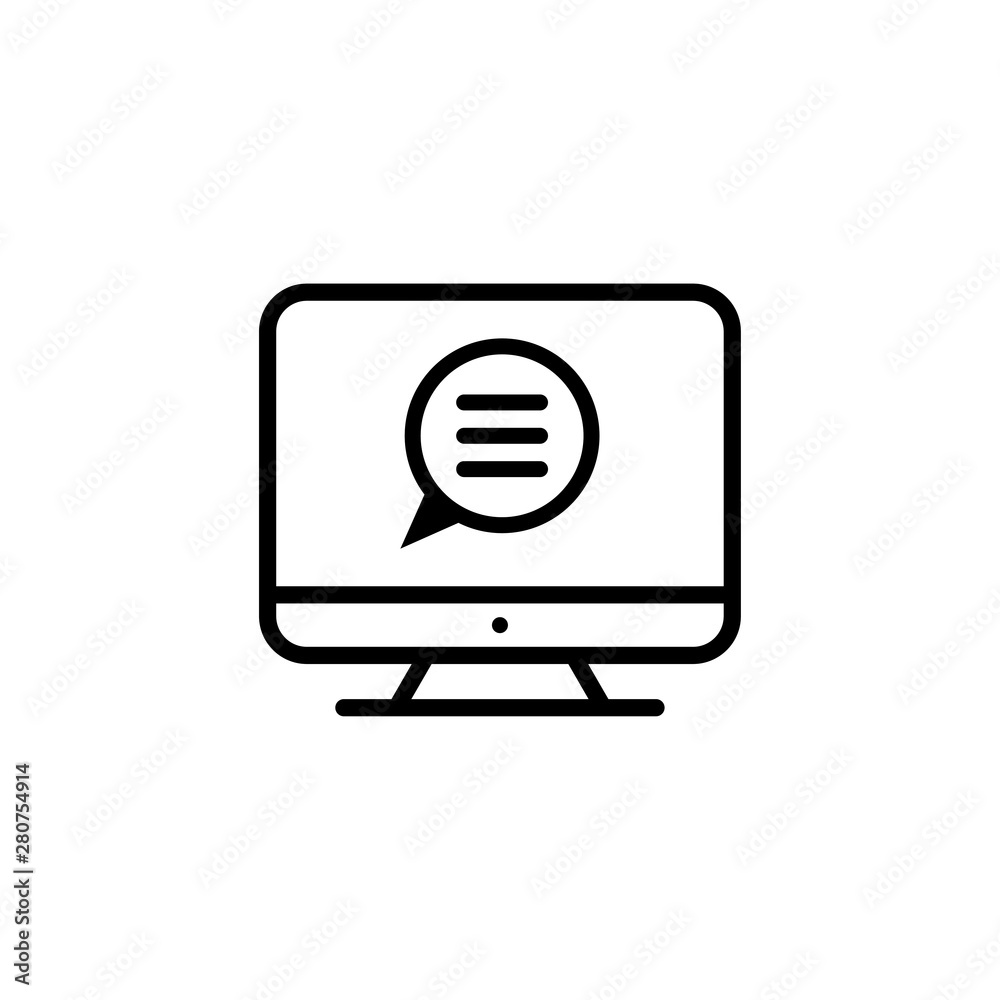 Monitor outline icon illustration isolated vector sign symbol Monitor outline icon illustration isolated vector sign symbol