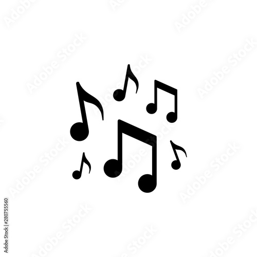 Music notes icon and music concept