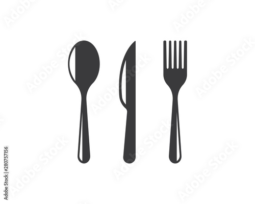 fork spoon logo vector illustration