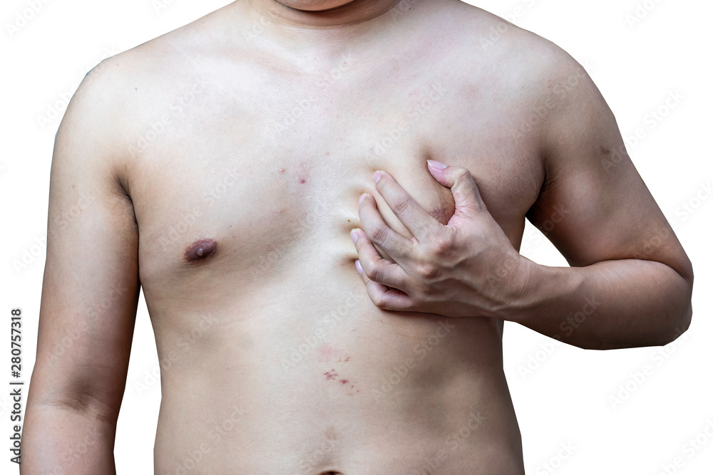 Fototapeta premium young man with heart pain