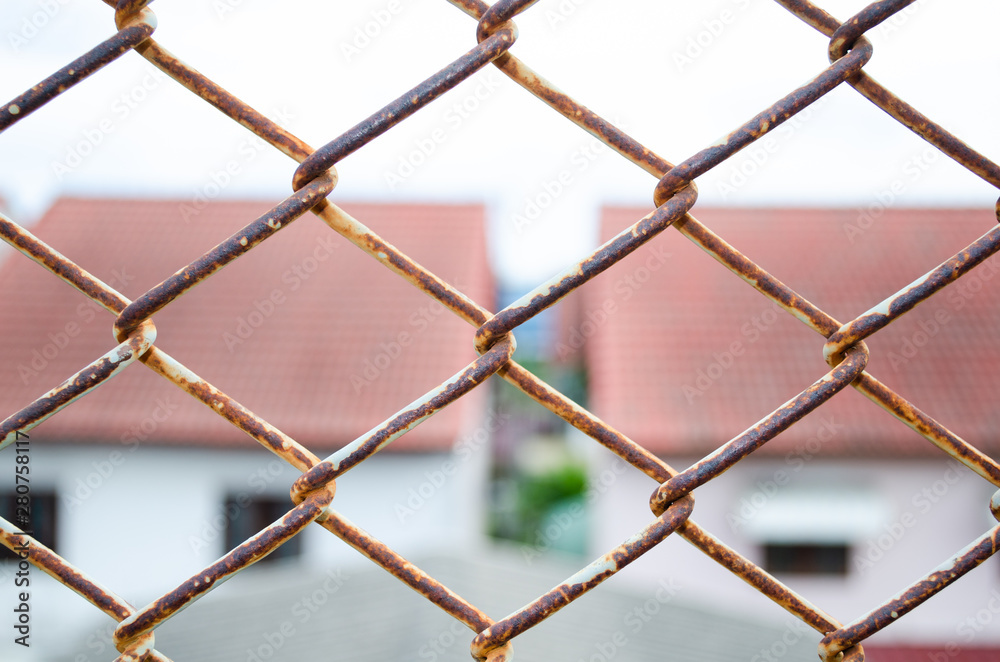 Fototapeta premium Rustic fence Giving the feeling of loneliness and blame