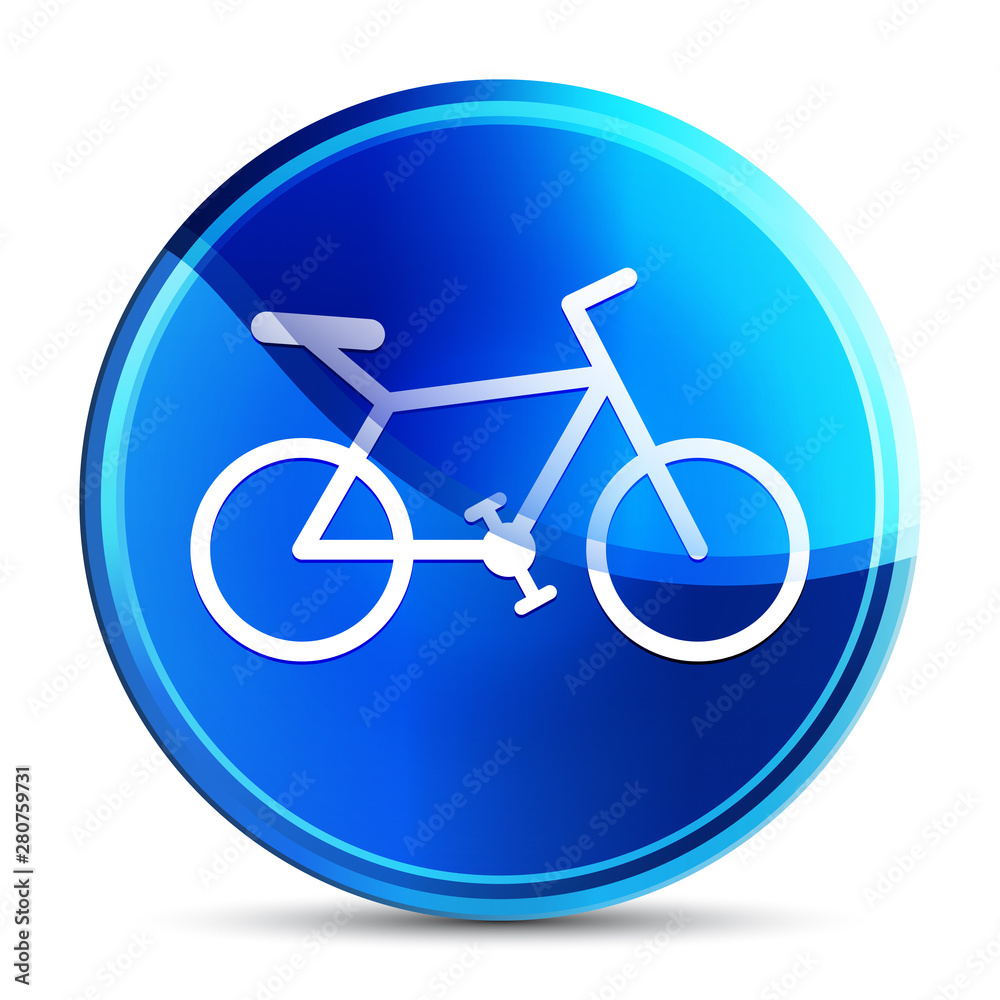 Bicycle icon glassy vibrant sky blue round button illustration Bicycle icon glassy vibrant sky blue round button illustration