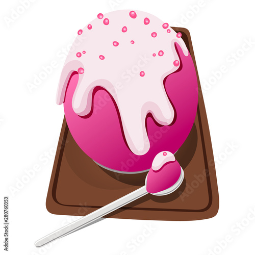 This is a vector file of Kakigori or Bingsu or Shave ice