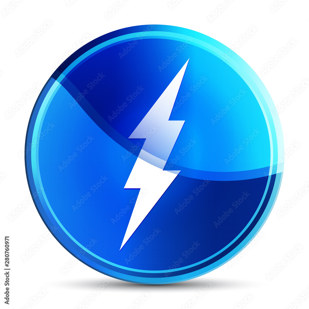 Electricity icon glassy vibrant sky blue round button illustration Electricity icon glassy vibrant sky blue round button illustration