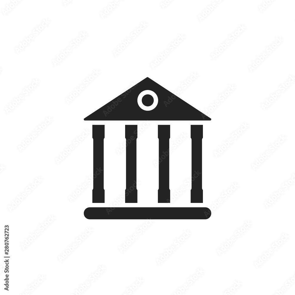 flat line bank icon symbol sign, logo template, vector, eps 10 flat line bank icon symbol sign, logo template, vector, eps 10