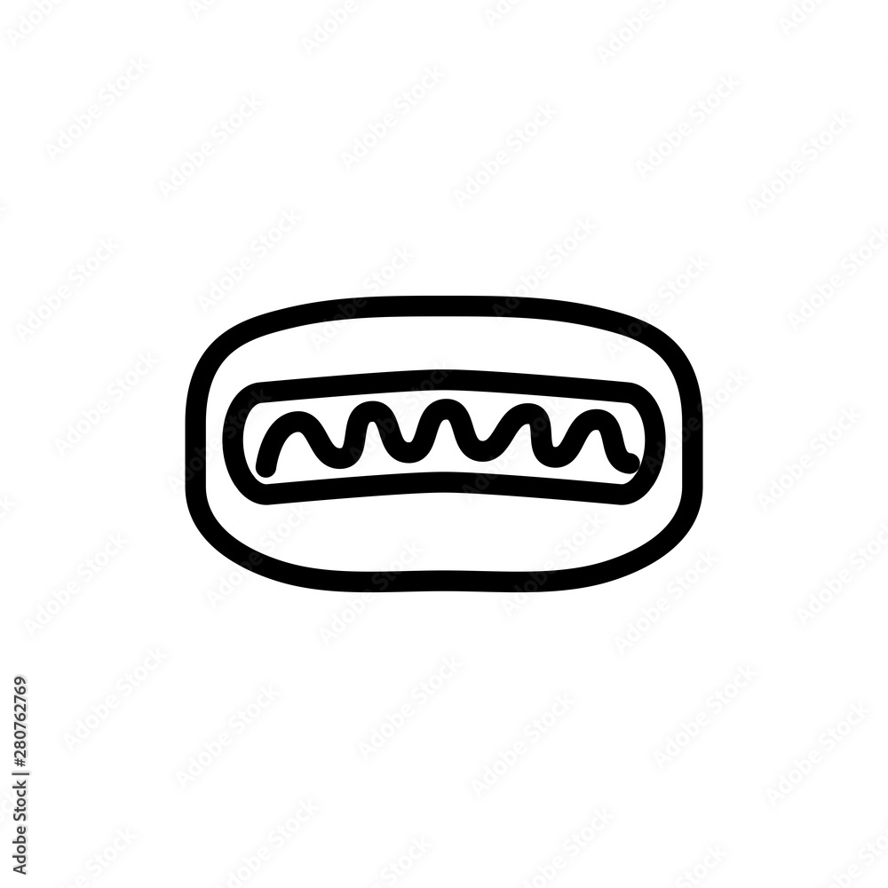 hot dog icon vector flat design hot dog icon vector flat design