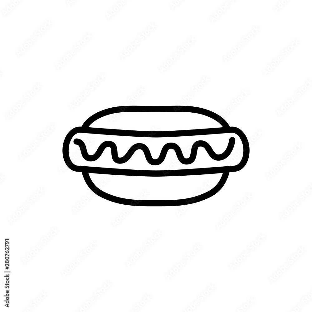 hot dog icon vector flat design