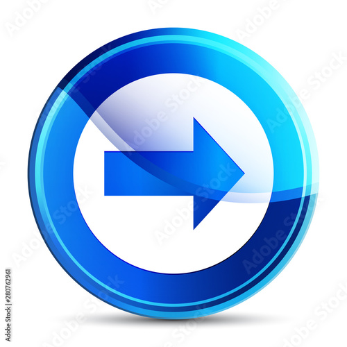 Free Download Next icon glassy vibrant sky blue round button illustration - GFXLoad