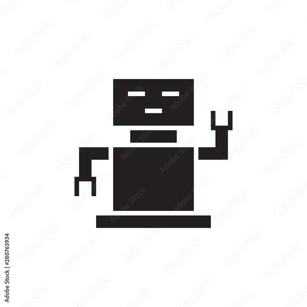 flat glyph robot machine, clip art, cyborg icon symbol sign, logo template, vector, eps 10 flat glyph robot machine, clip art, cyborg icon symbol sign, logo template, vector, eps 10