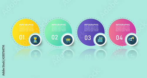 Design Business template 4 options or steps infographic chart element with place date for presentations,Creative marketing icons concept for statistic infographic,Vector EPS10.