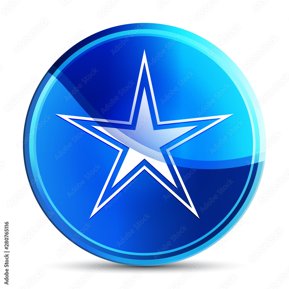 Star icon glassy vibrant sky blue round button illustration Star icon glassy vibrant sky blue round button illustration
