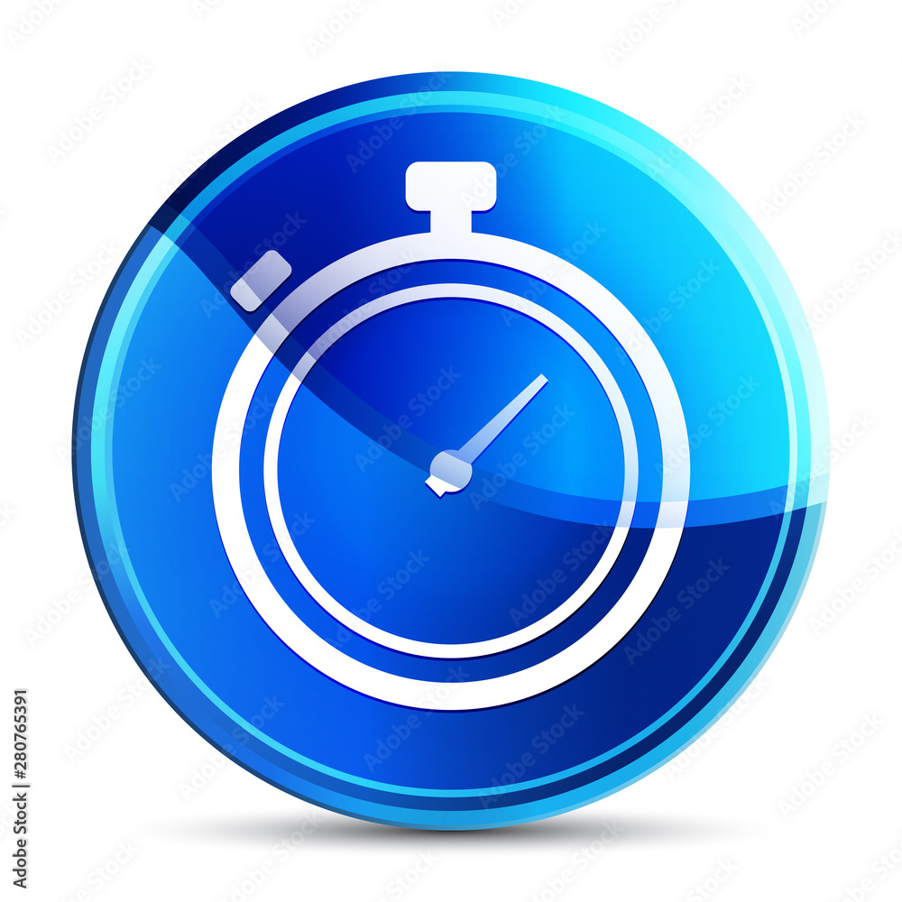 Stopwatch icon glassy vibrant sky blue round button illustration Stopwatch icon glassy vibrant sky blue round button illustration