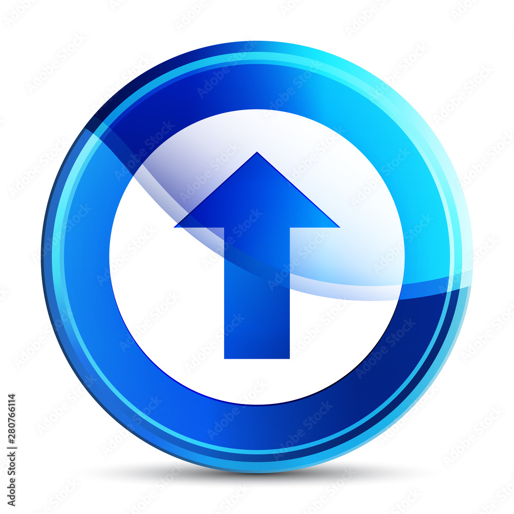 Upload icon glassy vibrant sky blue round button illustration Upload icon glassy vibrant sky blue round button illustration