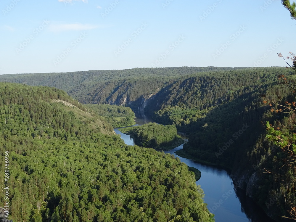 river in the mountains