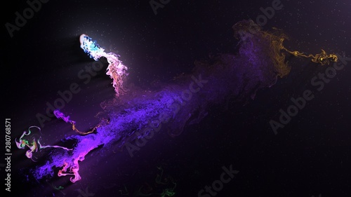 Abstract wallpaper and texture background. Rainbow magic pattern. The texture looks like rainbow blurred clouds and smoke.