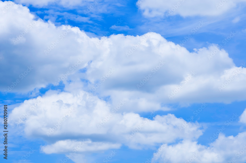 Fototapeta premium white cloudy on blue sky in summer season