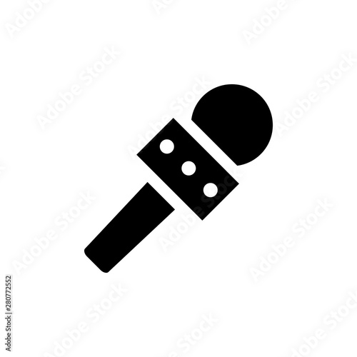 microphone icon vector flat design