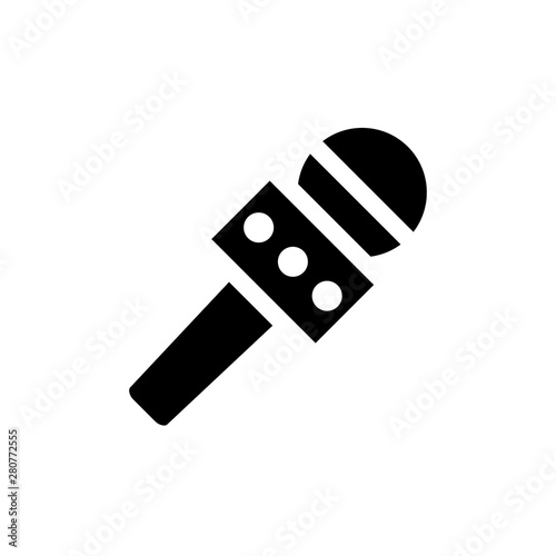 microphone icon vector flat design