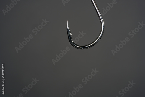 Fishing hook made of forged steel with re-sharpening especially pointed and sharp