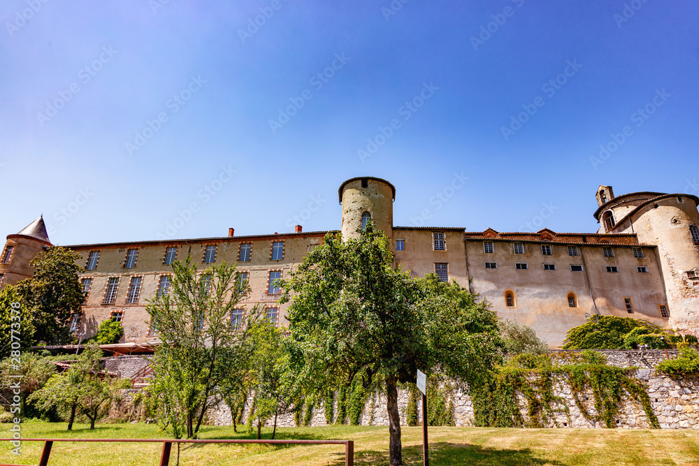 Palace of Bishops and Departmental Museum of Ariège, Saint Lizier, in the department of Ariège, Pyrenees, Occitanie, France