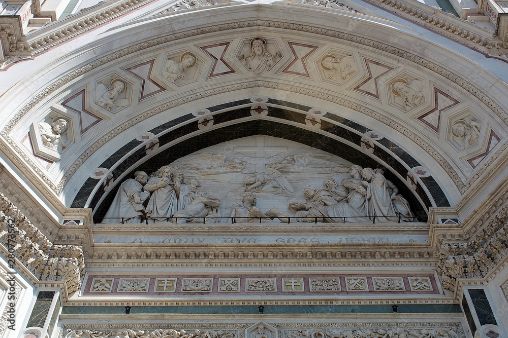 Detail of the facade of Santa Croce, Florence Detail of the facade of Santa Croce, Florence