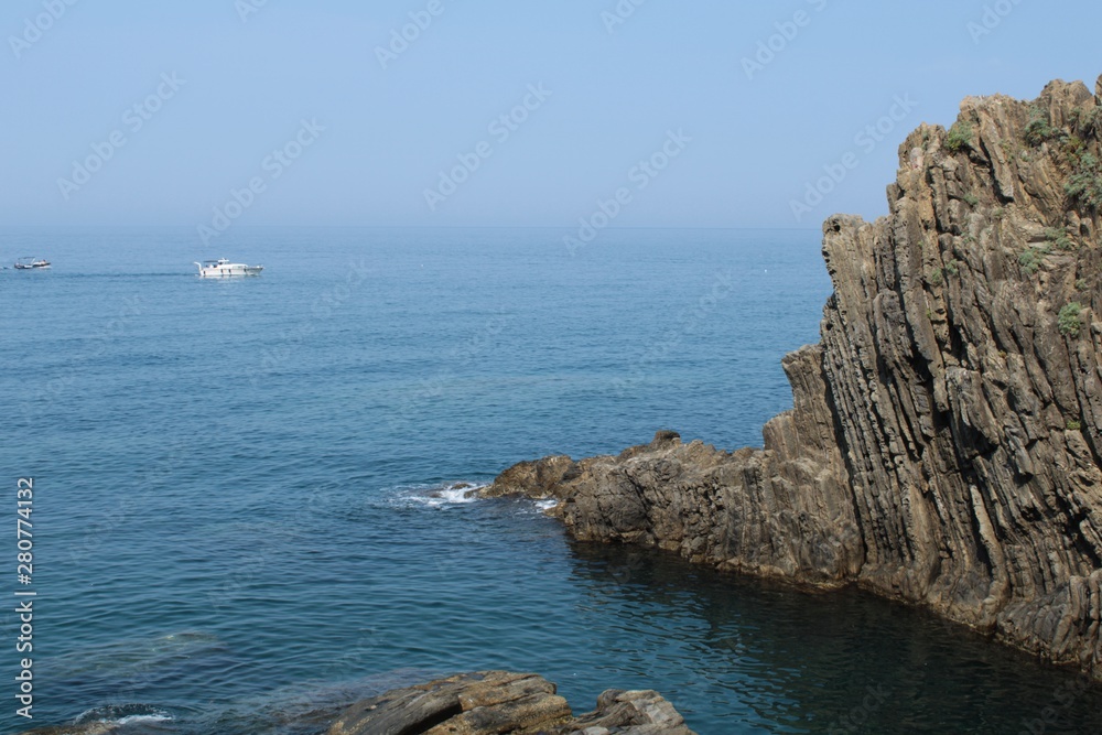 Coast rock by Riomaggiore, Cinque Terre