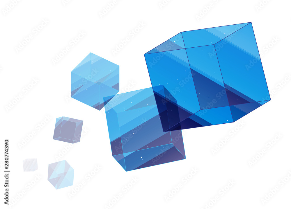 イラスト コンセプト 立体的な図形 Stock Vector Adobe Stock