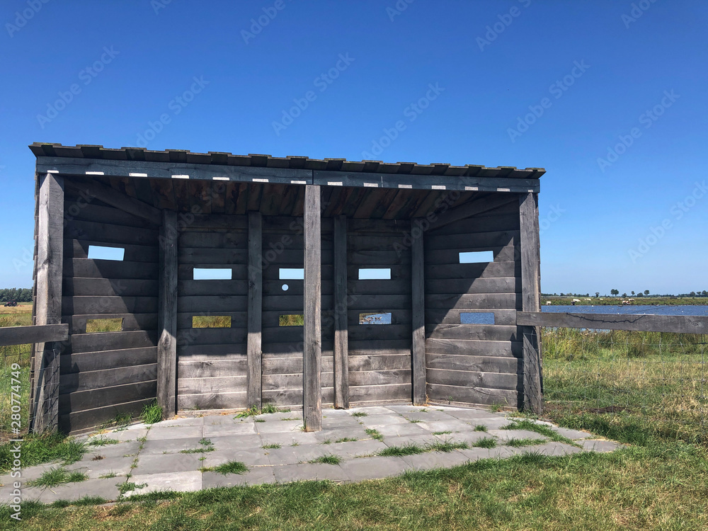 Bird watch hut at zwagermieden nature reserve Bird watch hut at zwagermieden nature reserve