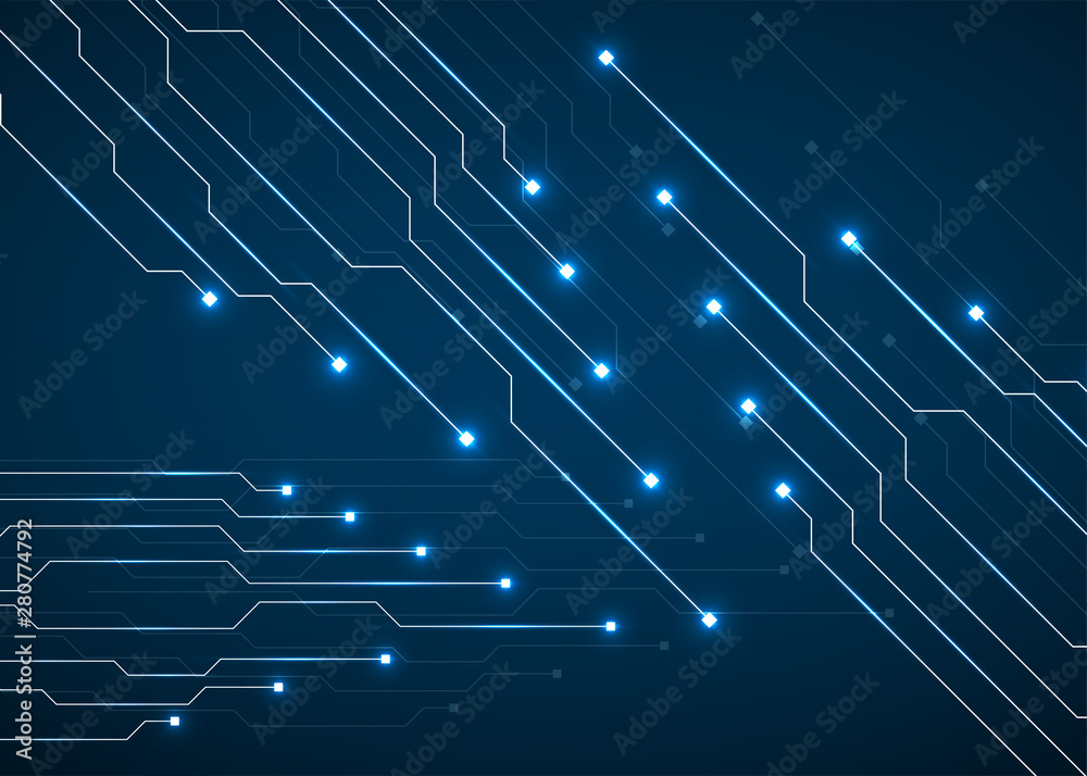 Obraz premium Abstract technology background with circuit board. Hi-tech