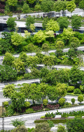 Canvas Print terrace green park outdoor view