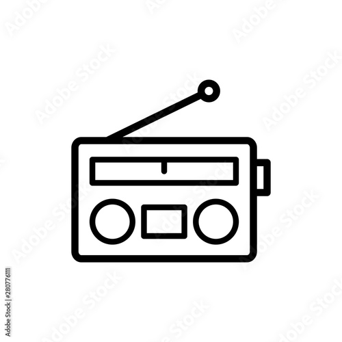 radio tape record icon vector template design