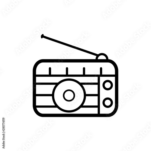 radio tape record icon vector template design