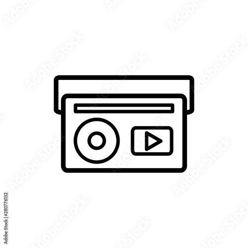 radio tape record icon vector template design