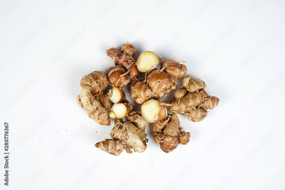 Kaempferia galanga isolated on white background Kaempferia galanga isolated on white background