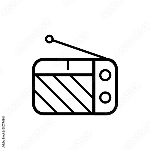 radio tape record icon vector template design
