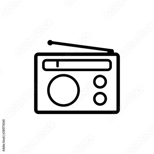 radio tape record icon vector template design