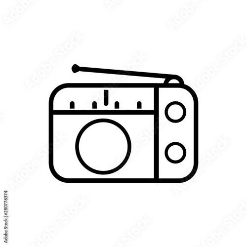 radio tape record icon vector template design