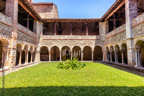 Cloister of the Saint Lizier Cathedral, Ariège department, Pyrenees, Occitanie, France photo