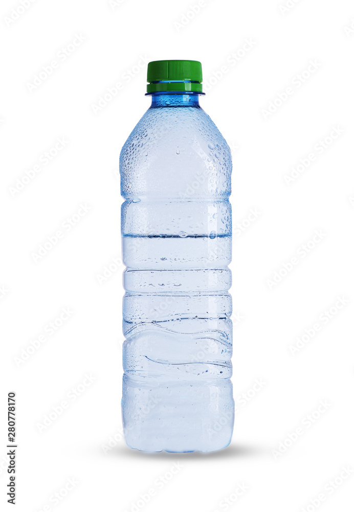 small bottle with mineral water small bottle with mineral water