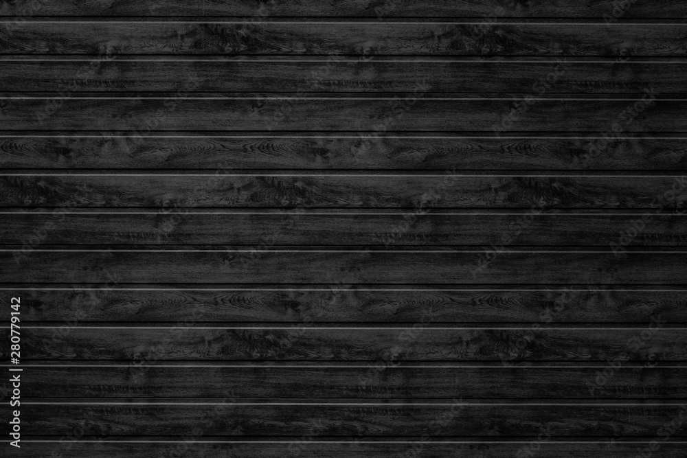 Fototapeta premium Old wooden background in black.