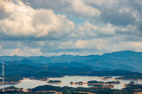 Foto Guatape Panorama Ausblick auf die Seen von Kolumbien