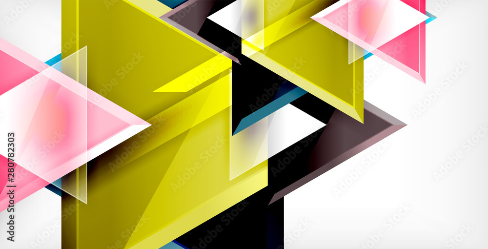 Glossy shiny triangles background Glossy shiny triangles background