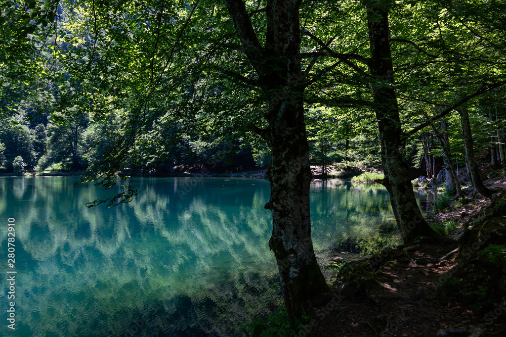 Lake Bethmale, Ariège, Occitanie, France Lake Bethmale, Ariège, Occitanie, France