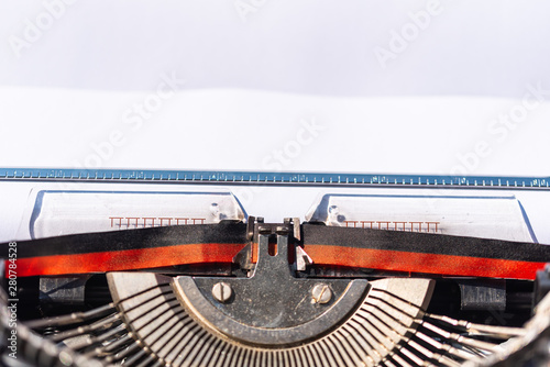 Detailed shots of an old typewriter