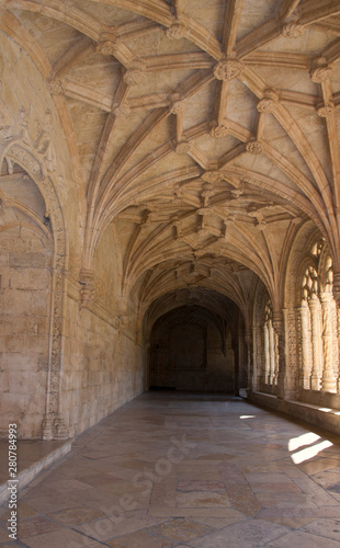 Elements of architecture. Jeronimos Monastery in Lisbon. Portugal.