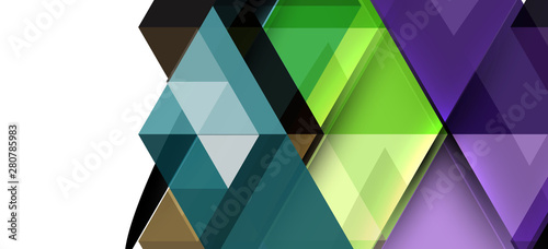 Colorful repeating triangles modern geometric in contemporary style on white background. Abstract geometric shape. Modern stylish texture