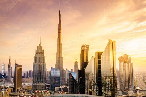Billede på lærred Dubai downtown skyline
