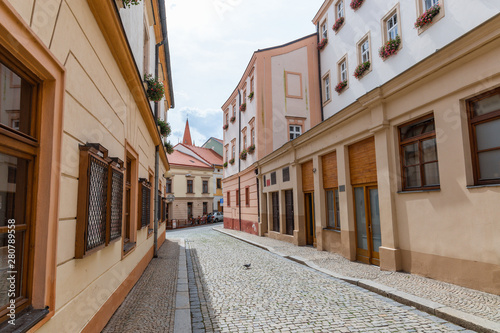Street in Znojmo - Czech Republic. Historical center. Downtown.